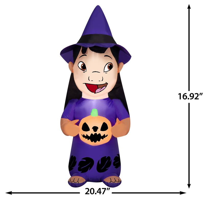 Airblown-Lilo w/ Witch Hat and Pumpkin-Disney