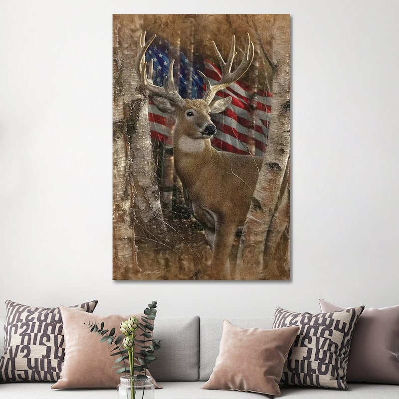 iCanvas "Whitetail Buck - America" by Collin Bogle Canvas Print