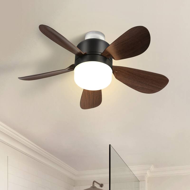 16 Inch Socket Fan Light Plug in Dimmable LED Ceiling Fans with Lights and Remote for Bedroom - 16 inches
