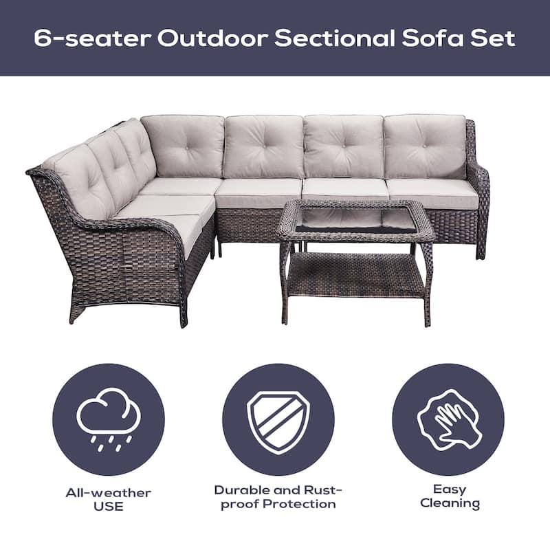 Outdoor Sectional Sofa Furniture Set