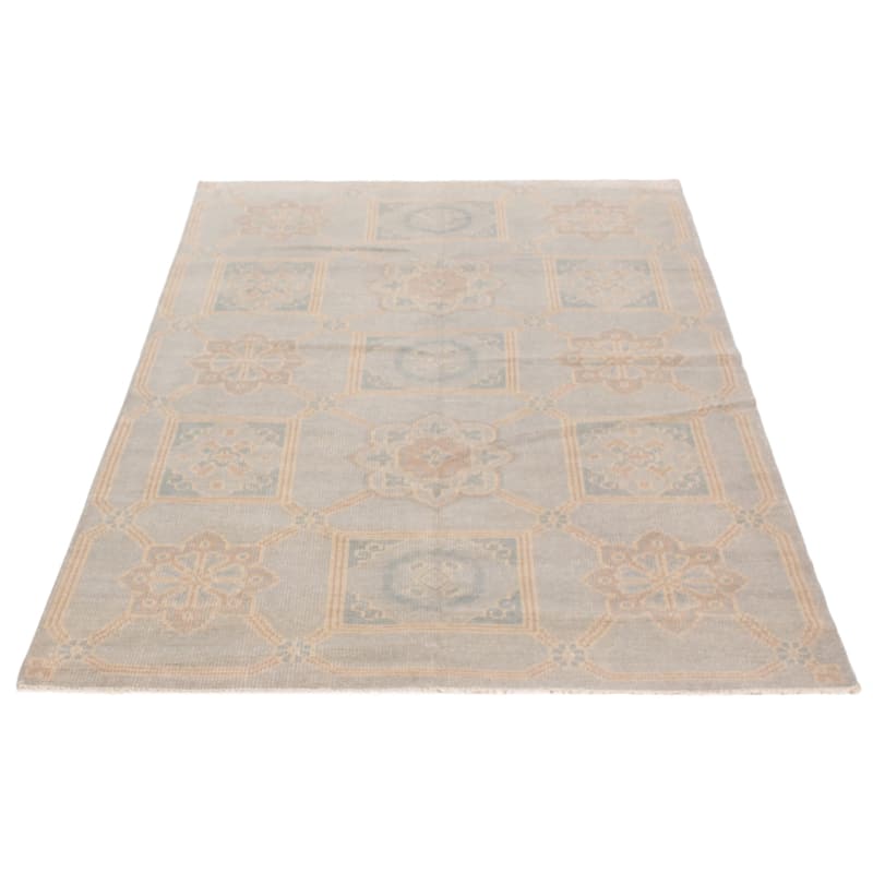 ECARPETGALLERY Hand-knotted Royal Oushak Grey Wool Rug - 6'3 x 8'11