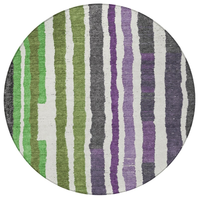 HomeRoots Striped Transitional Rectangle Outdoor Rug