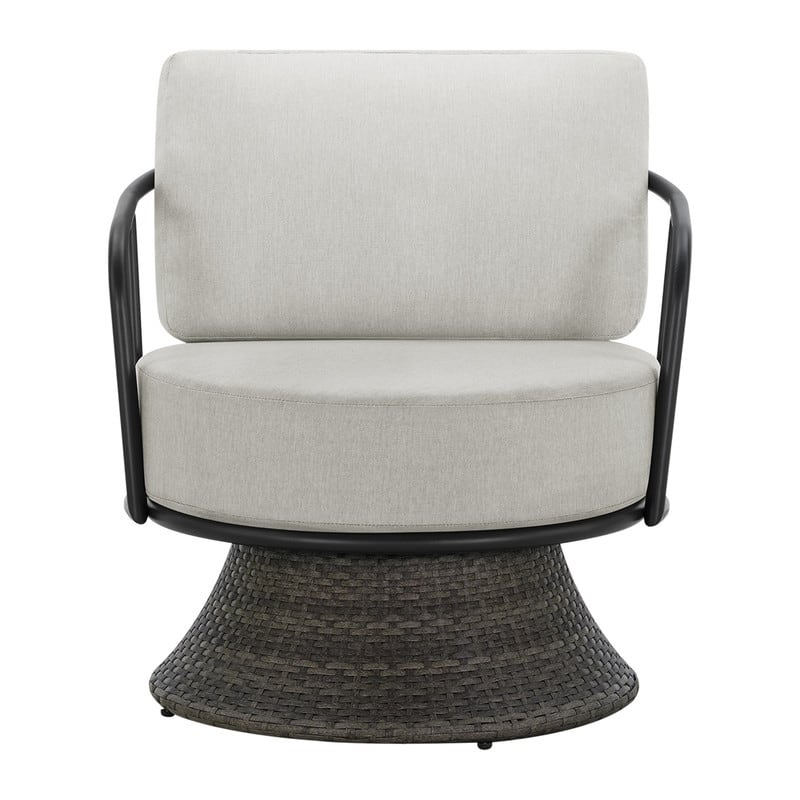Spruce & Spring Patio Fruniture Outdoor Swivel Chair and Side Table