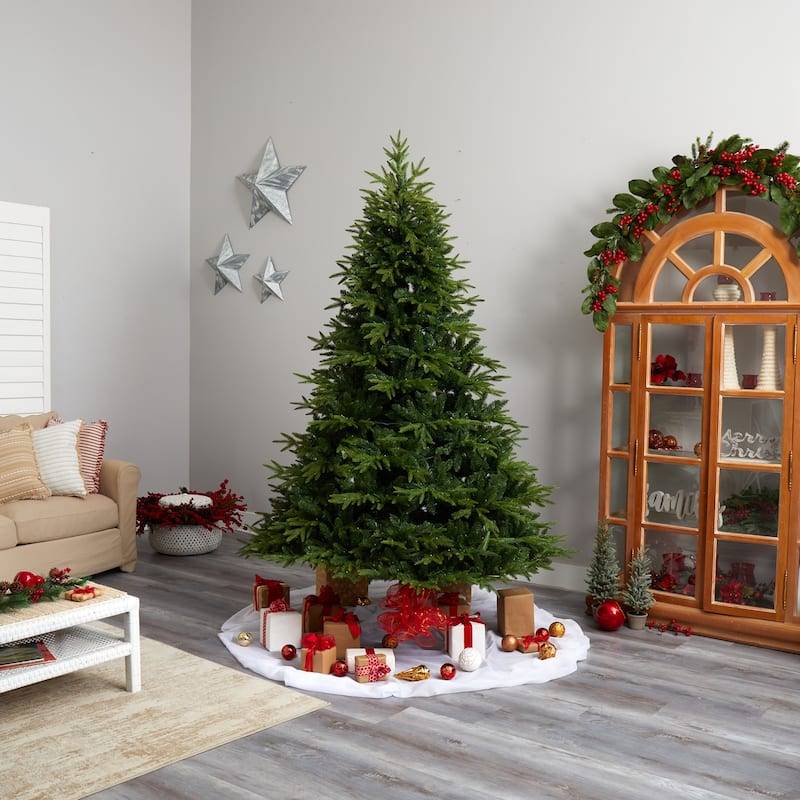 8ft. Fir Look Artificial Christmas Tree with 700 Multi LED Lights & 3560 Branches - Grand Festive Holiday X-Mas Glow