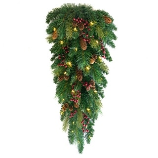 Woodland Berry B/O Teardrop Warm White & Multi LED Lights