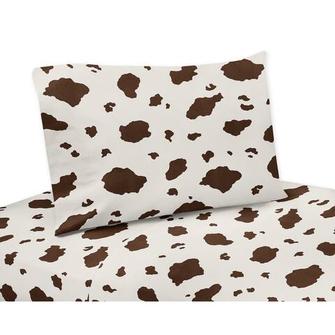 Sweet JoJo Designs 200 Thread Count Wild West Cowboy Bedding Collection Cow Print Sheet Set