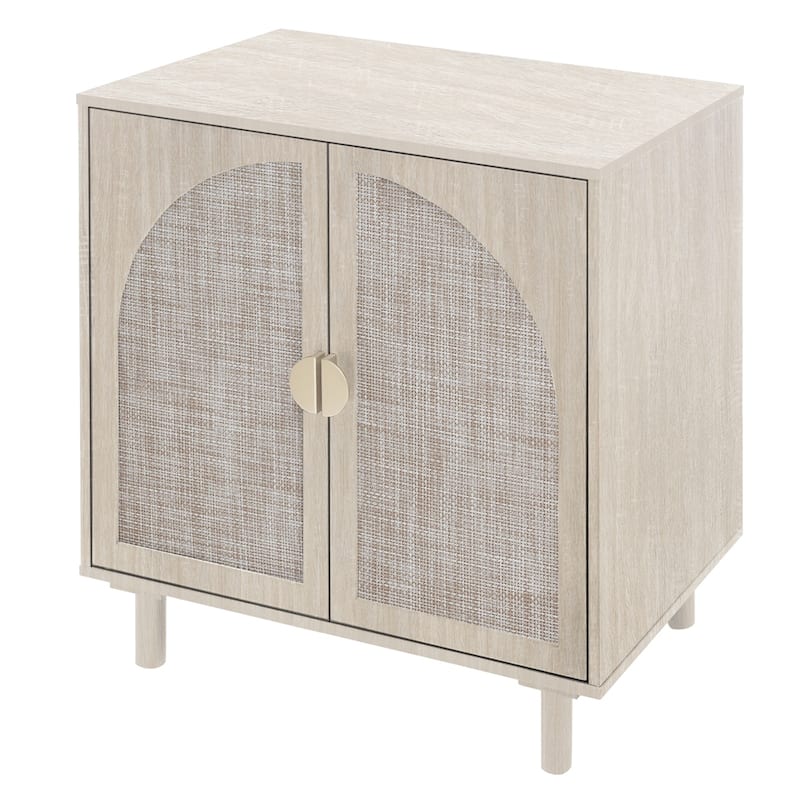2 Door Dresser for Bedroom with Adjustable Laminates and Metal Handle