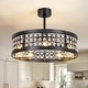 preview thumbnail 8 of 79, 20"/28" Modern 3/5/7-Blade Caged Crystal Ceiling Fan with Light Kit and Remote