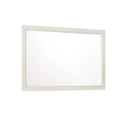 Madison Beveled Dresser Mirror in a Grey-White Wash Finish - Natural - 1.25"W x 36.75"H x 54"D