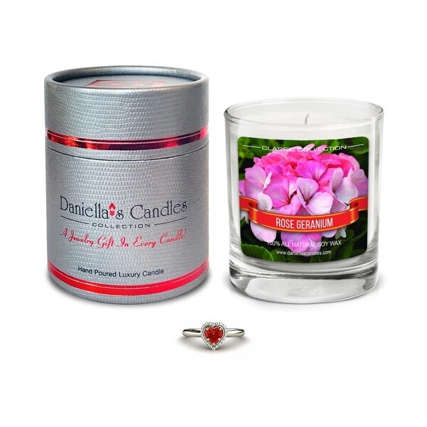 Rose Geranium Jewelry Candle, Necklace