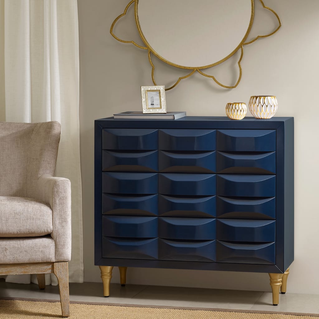 Madison Park Savannah Navy 3-Drawer Chest