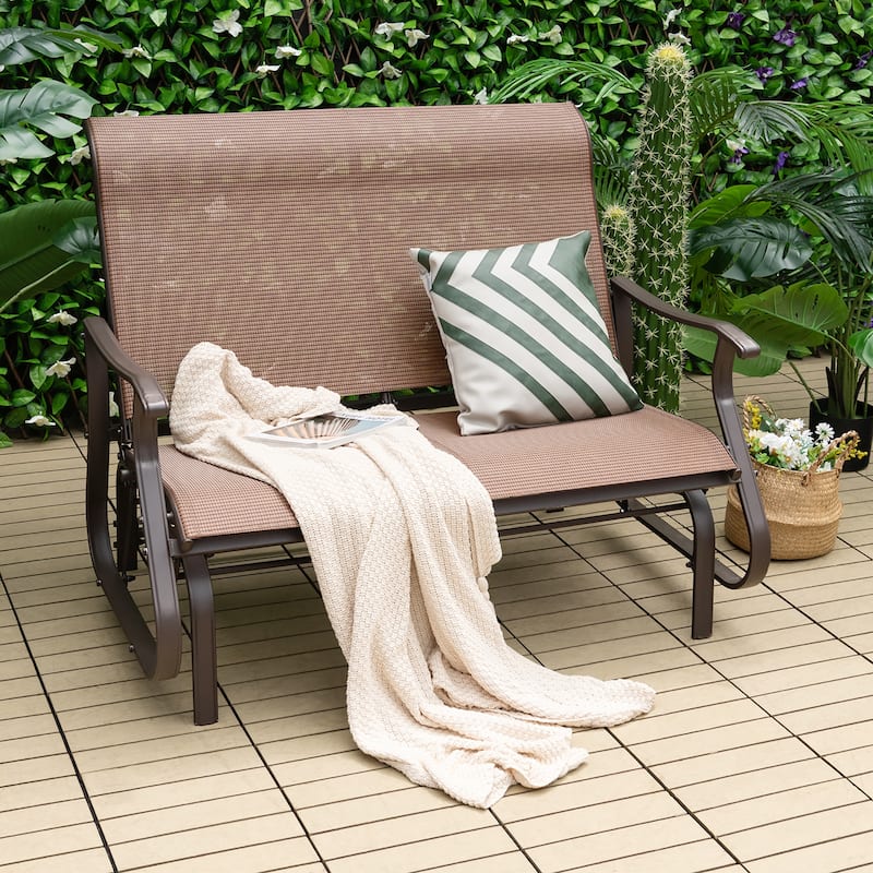Costway 2-Person Patio Swing Glider Bench Loveseat Rocking Chair High - See Details