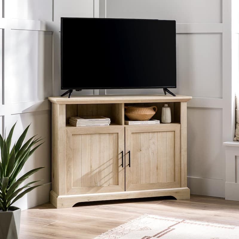 Middlebrook 44-inch Groove Door Corner TV Stand