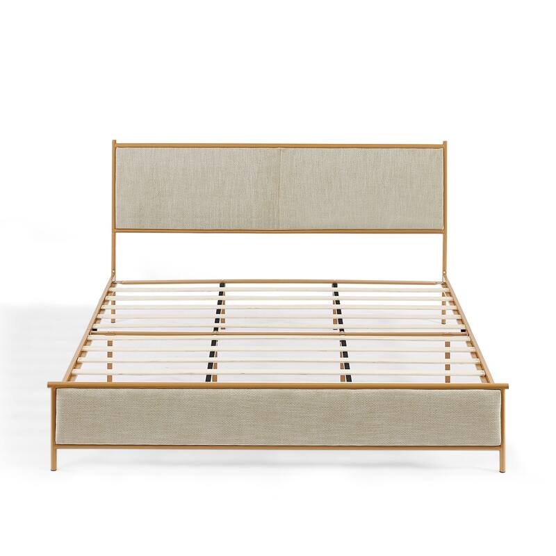 Classic Metal Platform bed with support legs