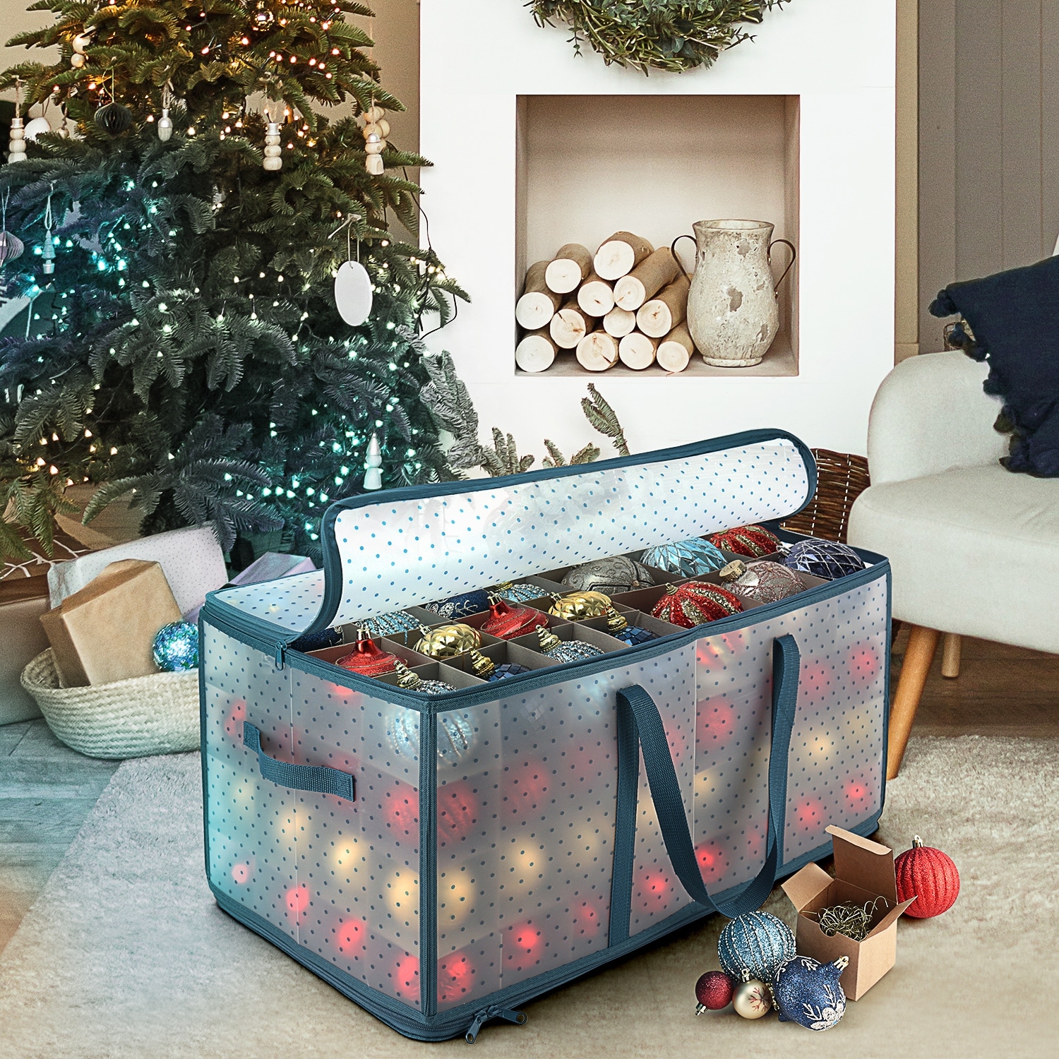 Hearth & Harbor Christmas Ornament Storage Box - 12 x 12 x 24 - On Sale  - Bed Bath & Beyond - 34856341