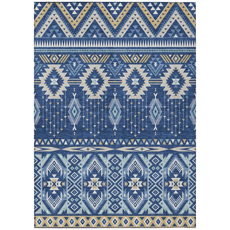HomeRoots Aztec Transitional Rectangle Outdoor Rug