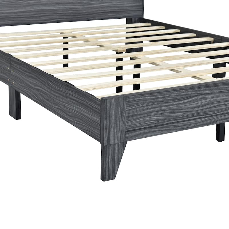 Slats Platform Bed Storage Headboard Bed Frame NoiseFree Design with