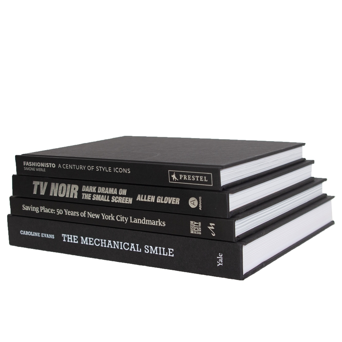 Decorative Books - Onyx & Silver Coffee Table Stack - 4 Black Books