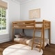 preview thumbnail 1 of 6, Max and Lily Fundamental Twin over Twin Low Bunk Pecan - Twin
