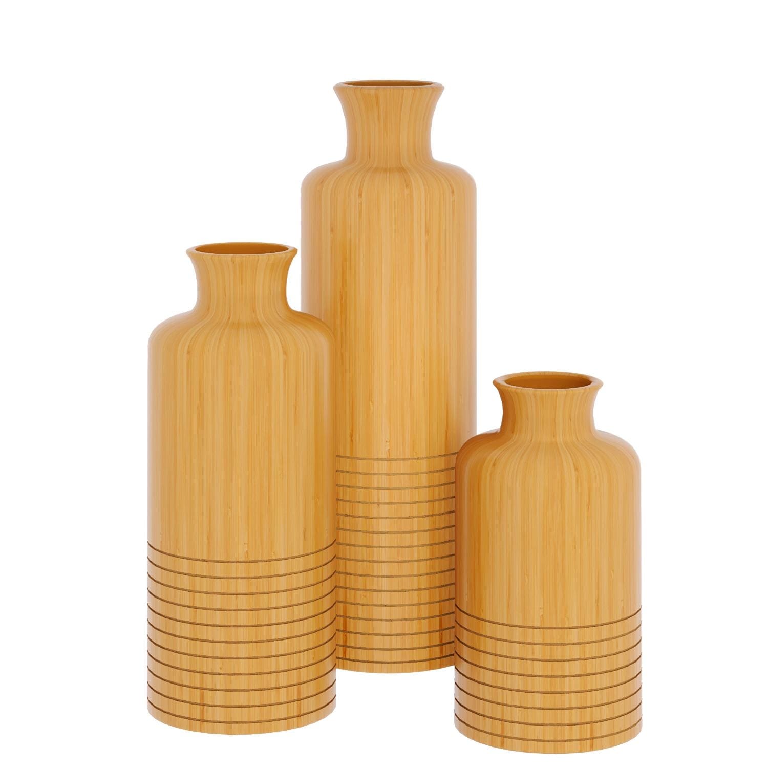 Creative Scents Harmony Set Of 3 Vases with Sturdy Base