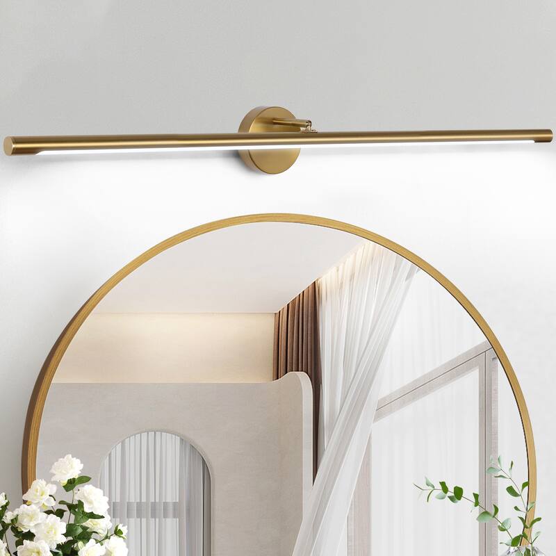 Dimmable Bathroom Vanity Light LED Bath Bar - 39.3" - Antique Gold