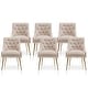 preview thumbnail 76 of 106, SEYNAR Modern Dining Chairs Set of 6, Velvet Accent Chair Tufted Back Armless Chair with Back Pull