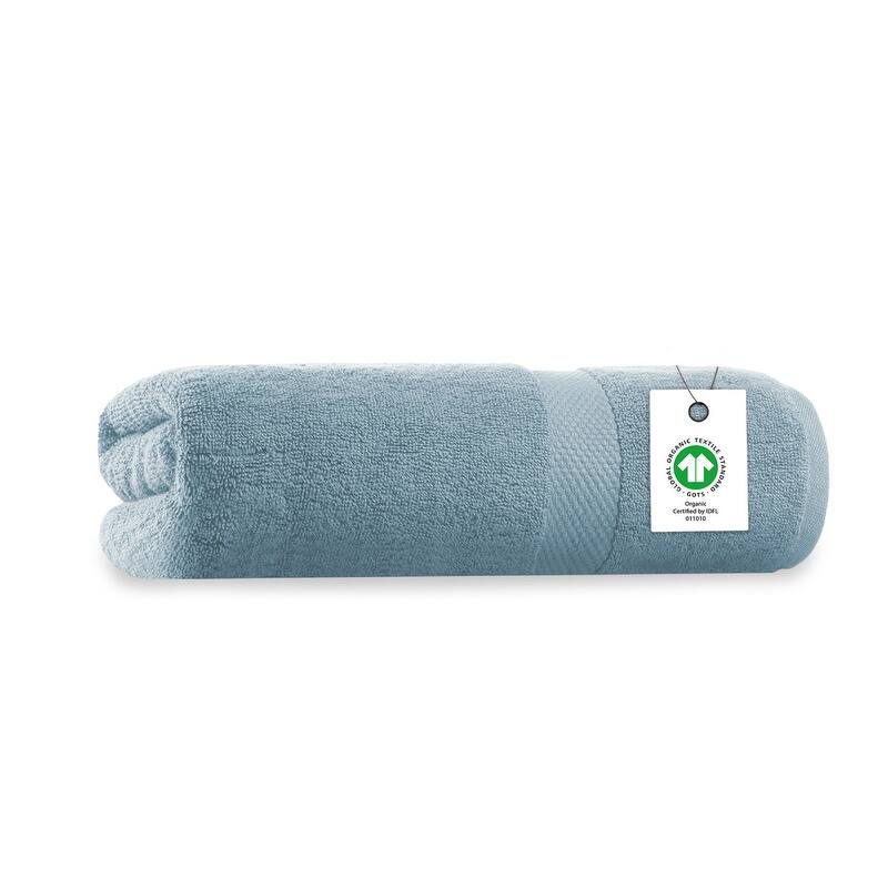 Delara Organic Cotton Luxuriously Plush Bath Towel, GOTS & OEKO-TEX Certified, 650 GSM Long Staple, Quick Dry & Ultra-Absorbent