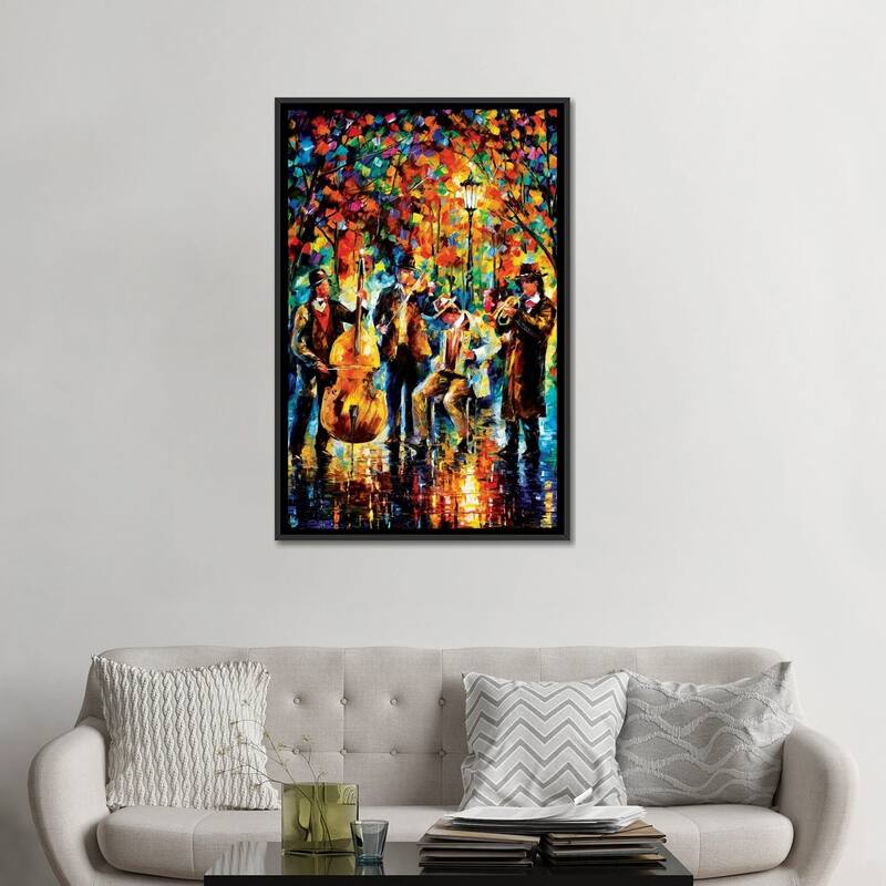iCanvas "Glowing Music" by Leonid Afremov Framed Canvas Print