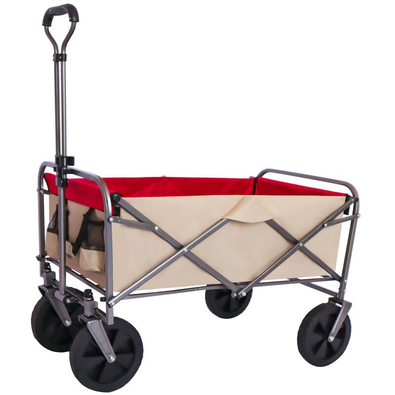 Collapsible Beach Trolley Cart Camping Folding Wagon