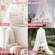 preview thumbnail 10 of 23, YEERSWAG Elegant Princess Bed Canopy Bed Curtain Nets with Luminous Stars Lights