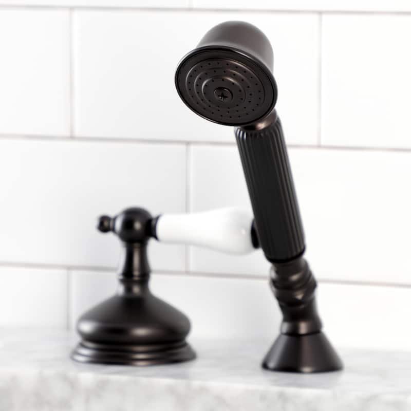 Kingston Brass Deck Mount Hand Shower with Diverter for Roman Tub Faucet