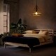 preview thumbnail 6 of 8, Vintage Pendant Light, Hemp Rope Rattan Hanging Light Retro Industrial Style