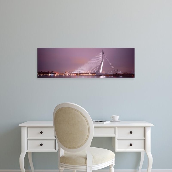 Easy Art Prints Panoramic Images's 'Erasmus Bridge, Rotterdam, Holland, Netherlands' Premium Canvas Art