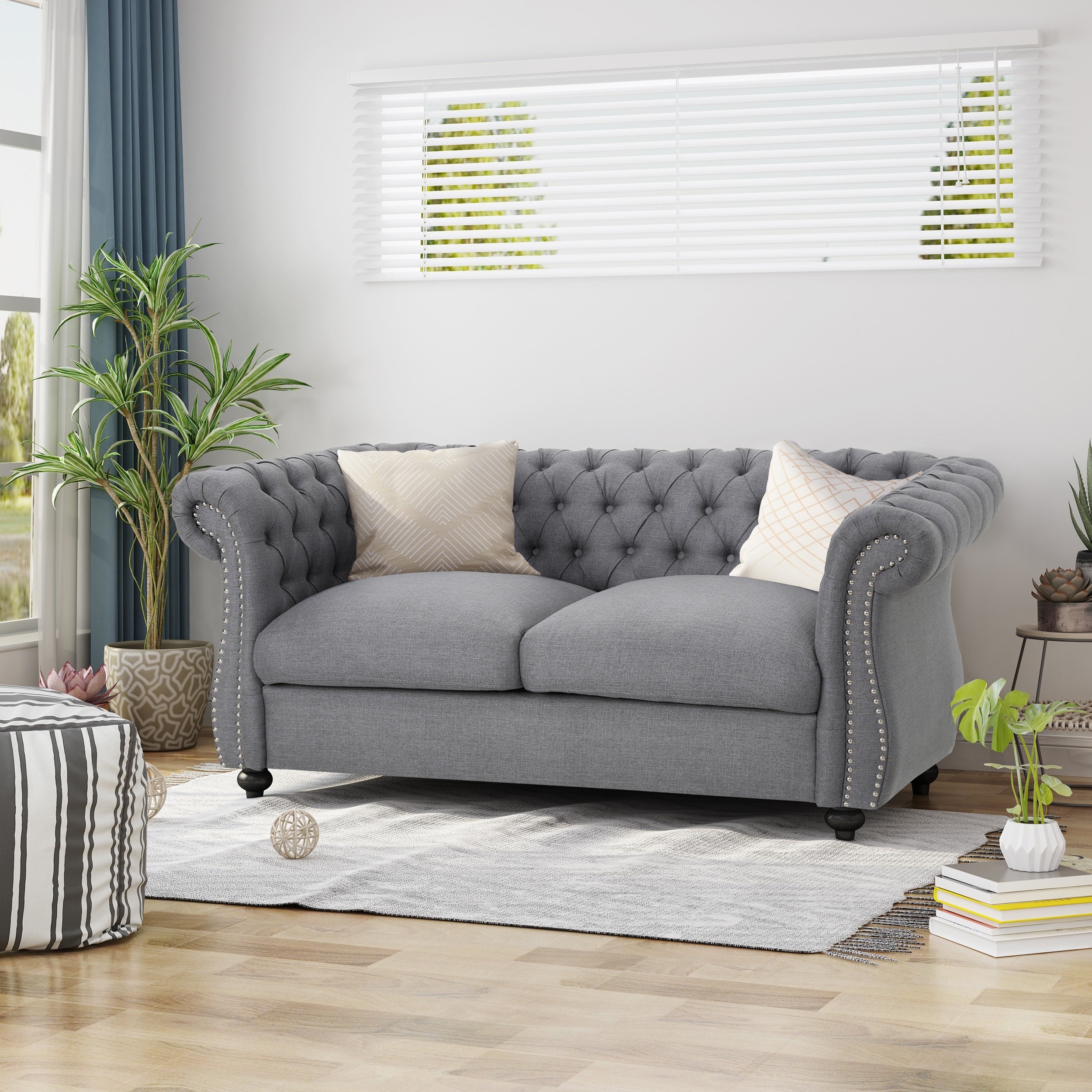 Christopher knight home somerville traditional chesterfield loveseat sofa new arrivals