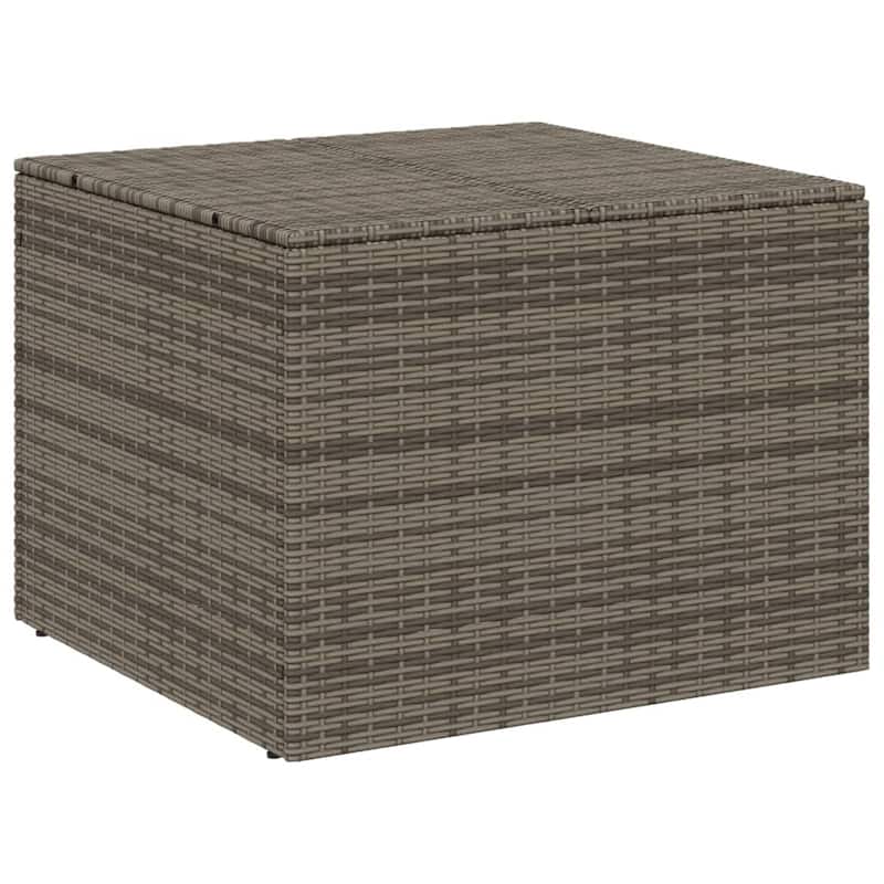 vidaXL Patio Storage Box Poly Rattan 70.9"x35.4"x27.6" Gray