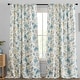 preview thumbnail 2 of 25, HLC.ME Scarlet Floral & Birds Back Tab Rod Pocket - Light Filtering Darkening Curtain Panels, Pair