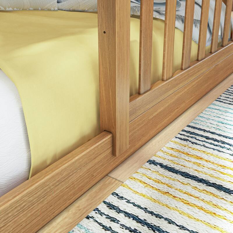 Max and Lily Twin over Twin Low Bunk with Guard Rails
