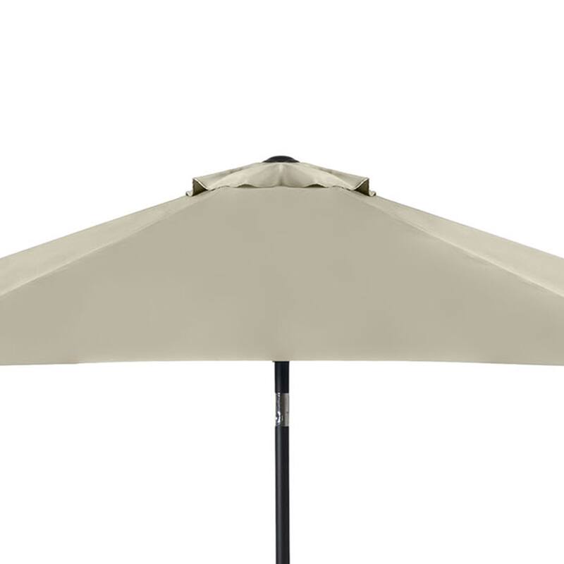 9FT Outdoor Patio Iron LegsTilt-Adjustable Round Tilting Umbrella
