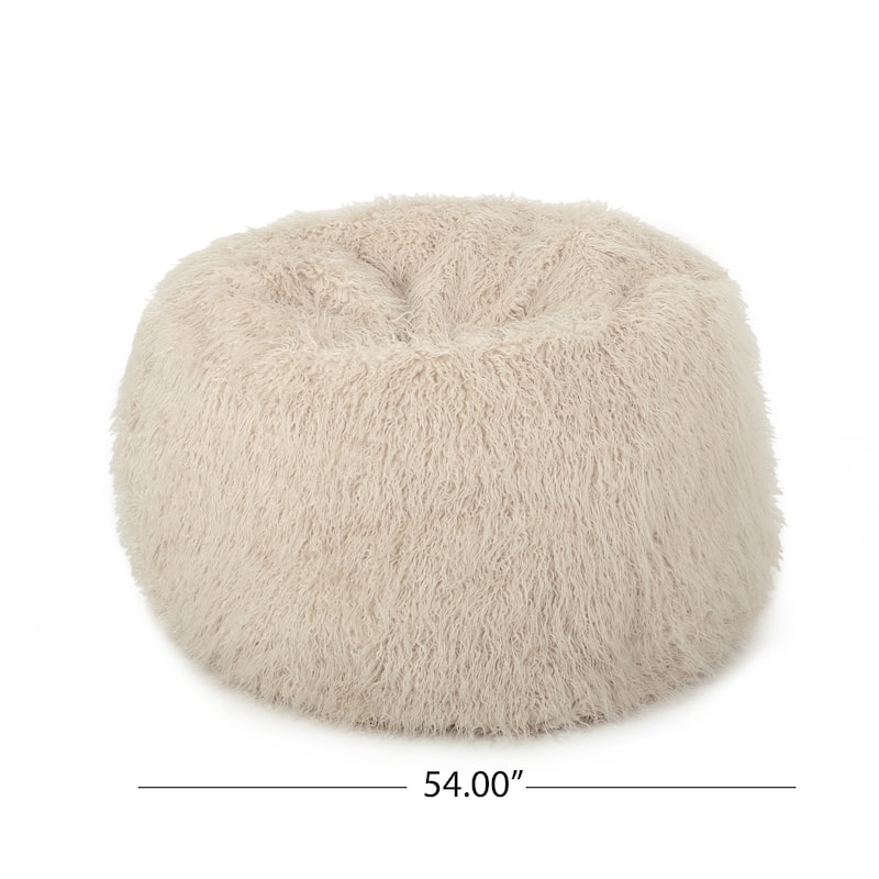 5 Foot Rounded Faux Fur Bean Bag