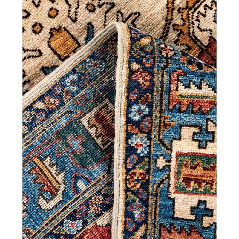Serapi One-of-a-Kind Hand-Knotted Area Rug - Ivory - 4' 1" x 5' 11"