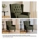 preview thumbnail 39 of 76, Button-Tufted Accent Chair Wingback Armchair - 38"H