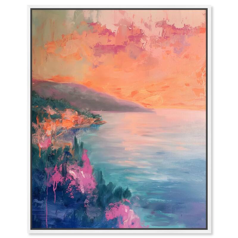 Tropical Twilight III Canvas by Art Remedy - 20" x 24" - White
