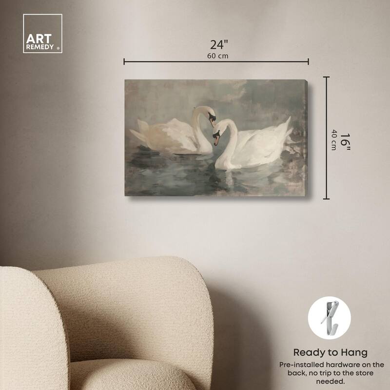 Ivory Idyllic Canvas by Art Remedy, Gallery Wrapped
