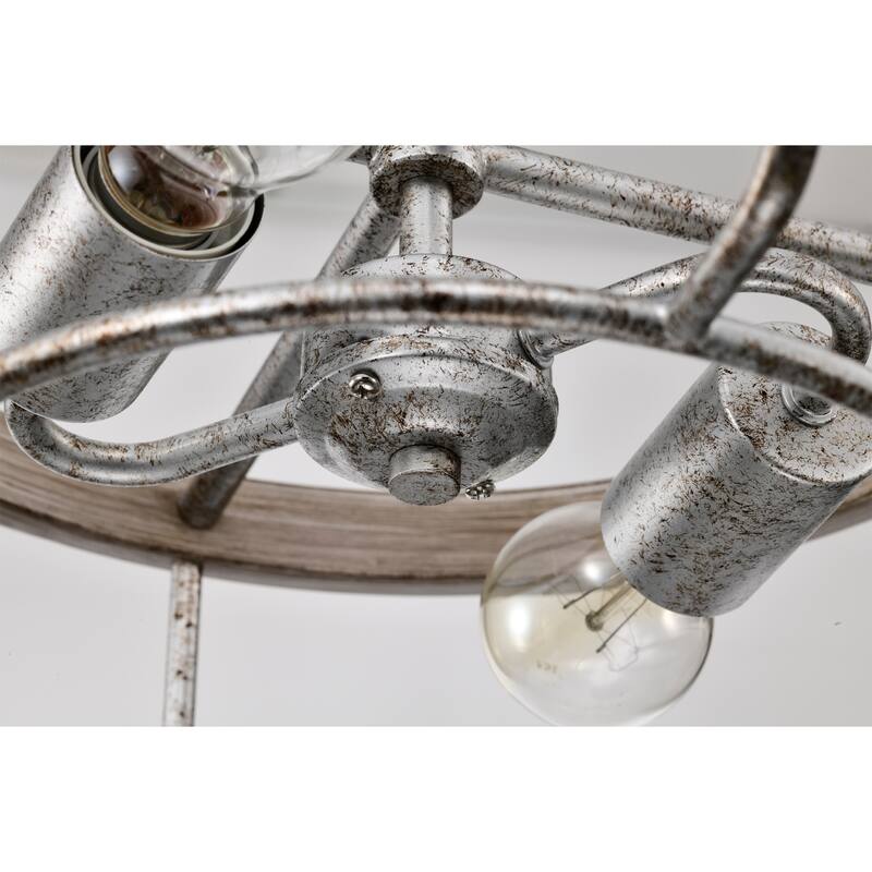 Salaree 15 Inch Antique Cage Semi Flush Mount with 2 Light