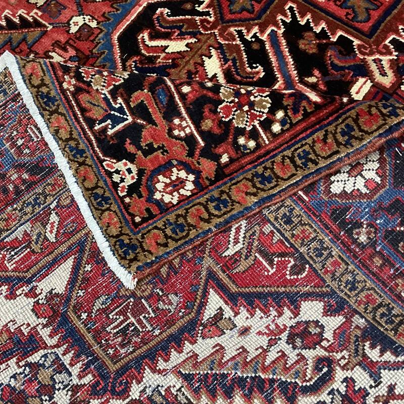 HERAT ORIENTAL Handmade Fine Persian Heriz Wool Rug - 7'2" x 10'9"