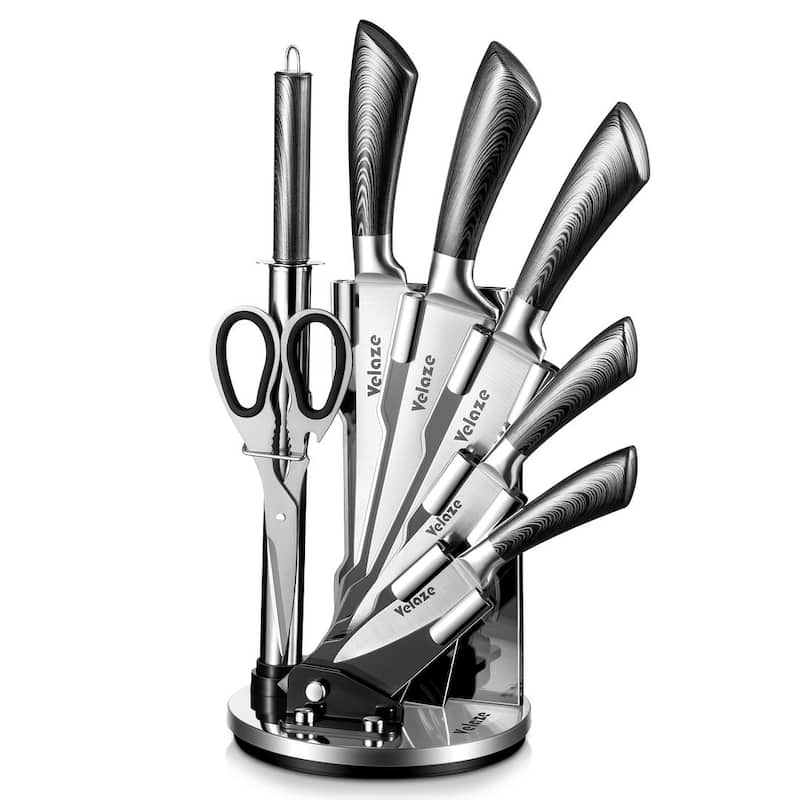 Velaze Aperol 8 pcs Knife Block Set with Storage