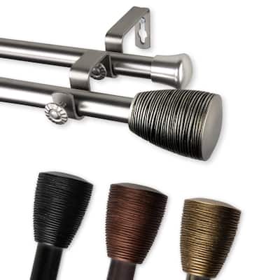 InStyleDesign Zephania Adjustable Double Curtain Rod 13/16 inch dia.