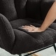 preview thumbnail 46 of 51, Teddy Fabric Tufted Glider Rocking Chair with Metal Frame