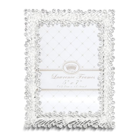 Curata Jasmond Silver-Tone Crystal 5x7 Photo Frame