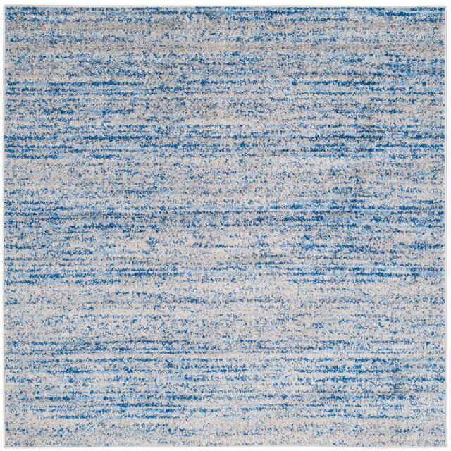 SAFAVIEH Adirondack Alberta Vintage Abstract Rug - 6' Square - Blue/Silver
